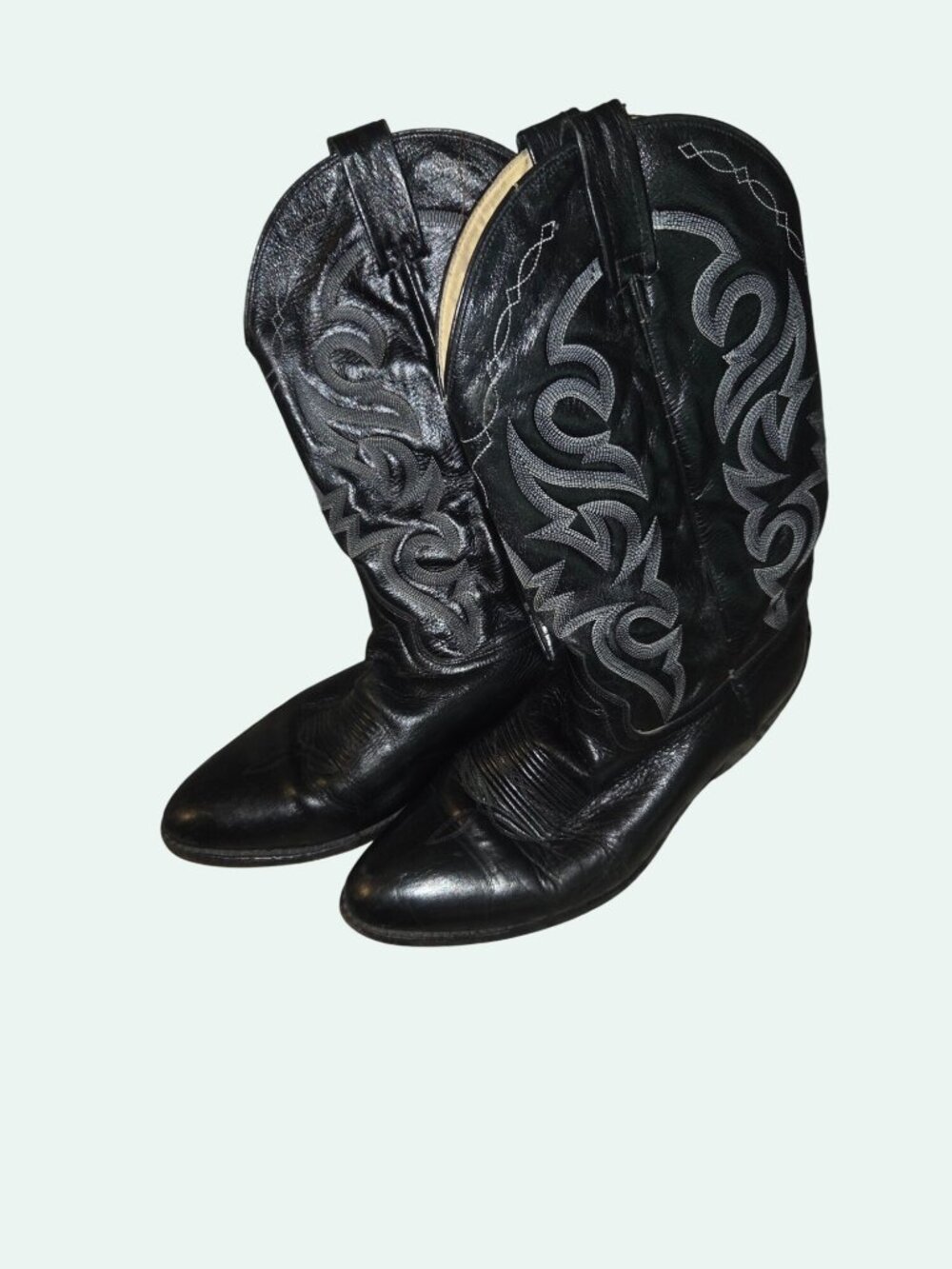 Dan Post Men's Black Leather Western Boots Classic Americana / Rockabilly Urban